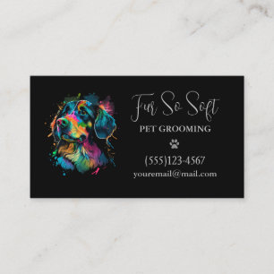 Carte De Visite Service De Grooming Élégant Pour Animaux De Compag