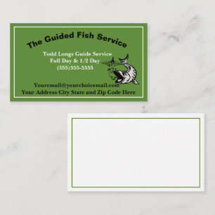 Carte De Visite Service de guide de pêche professionnel