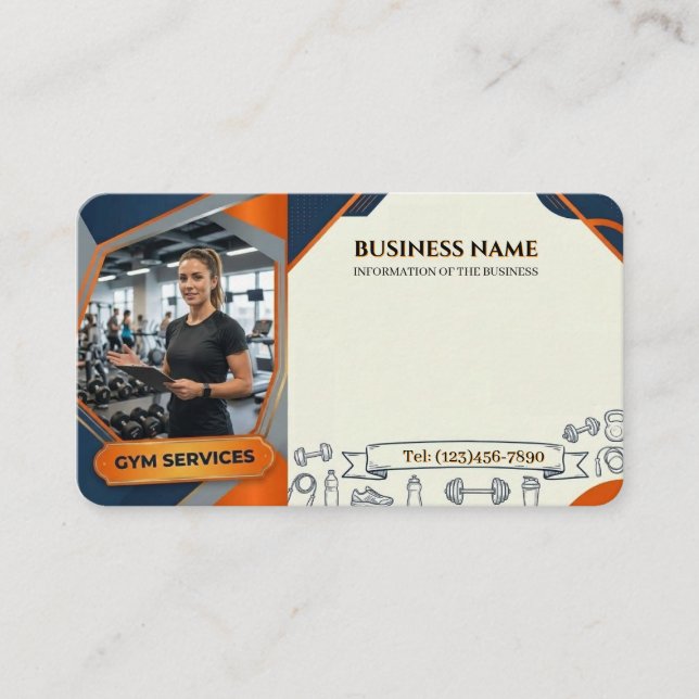 Carte De Visite Service de gym (Devant)