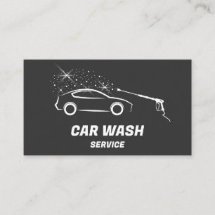Carte De Visite Service de lavage de voiture nettoyage à haute pre