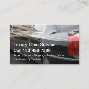 Carte De Visite Service de Limousine de Taxi de Luxe à Double Face