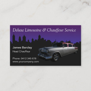 Carte De Visite Service de limousine et de chauffeur