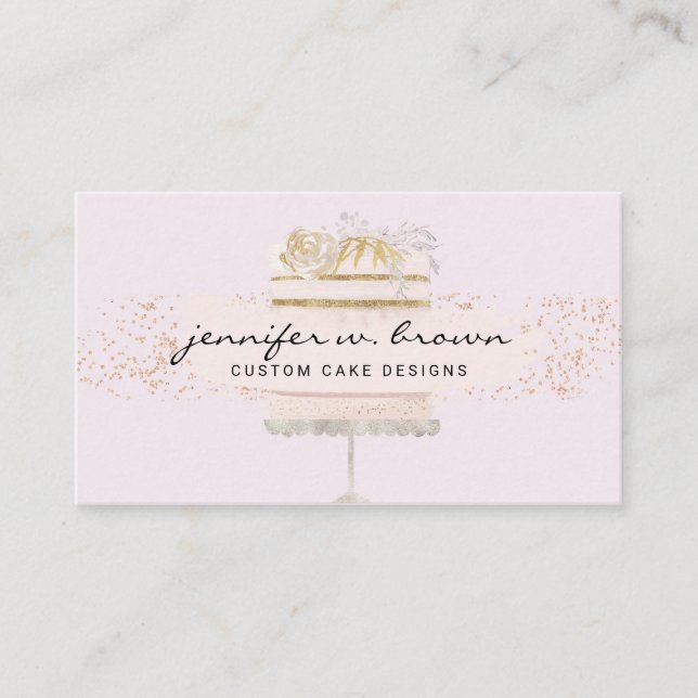 Carte De Visite Service de livraison de gâteau de mariage (Devant)