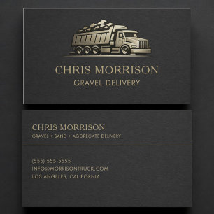 Carte De Visite Service de livraison de gravier Professionnel