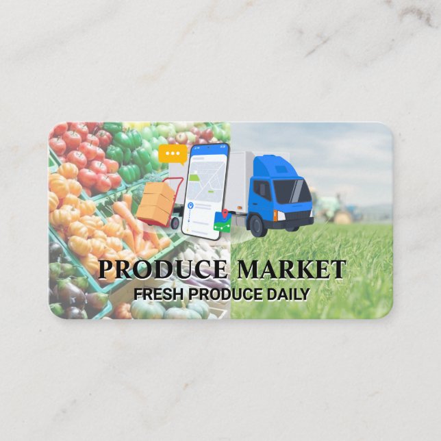 Carte De Visite Service de livraison de nourriture Transport (Devant)