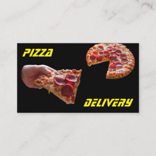 Carte De Visite Service de livraison de pizza type pizza en taxi p