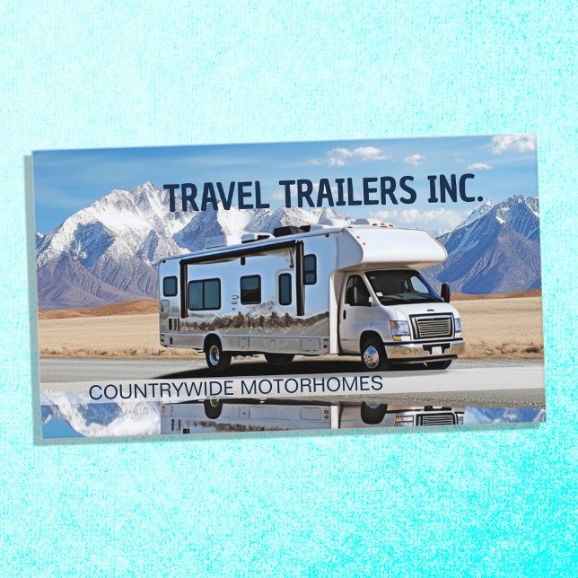 Carte De Visite Service de location de voitures (RV Rental Service Business Cards)