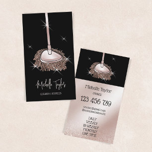 Carte De Visite Service de ménage de la maison Rose Gold Parties s