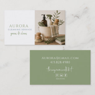 Carte De Visite Service de Ménage Moderne Sage House