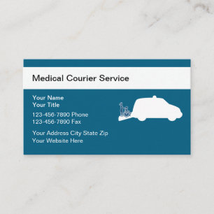 Carte De Visite Service de messagerie de transport médical