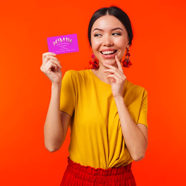 Carte De Visite Service de nettoyage classique Logo Or Maid Pink (Classy Cleaning Services Gold Logo Maid Pink Business Card)