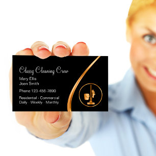 Carte De Visite Service de nettoyage commercial résidentiel classe