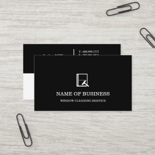 Carte De Visite Service de nettoyage de fenêtres avec logo profess