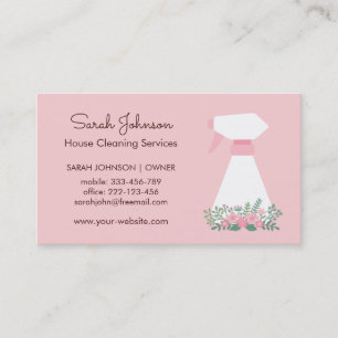 Carte De Visite Service de nettoyage de flacons à l'aide d'une bo