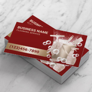 Carte De Visite Service de nettoyage de la maison Bulles modernes 