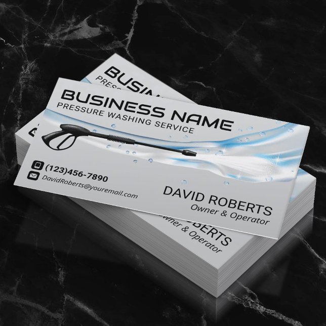 Carte De Visite Service de nettoyage de lave-linge à pression (Créateur téléchargé)