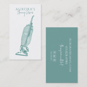 Carte De Visite Service de nettoyage de maison Aspirateur