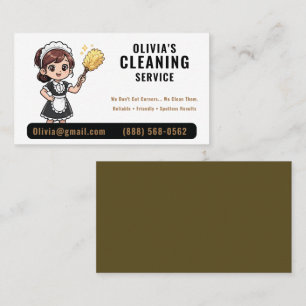 Carte De Visite Service de nettoyage de maison de domestique migno