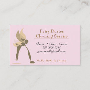 Carte De Visite Service de nettoyage de maison de fille de dessin
