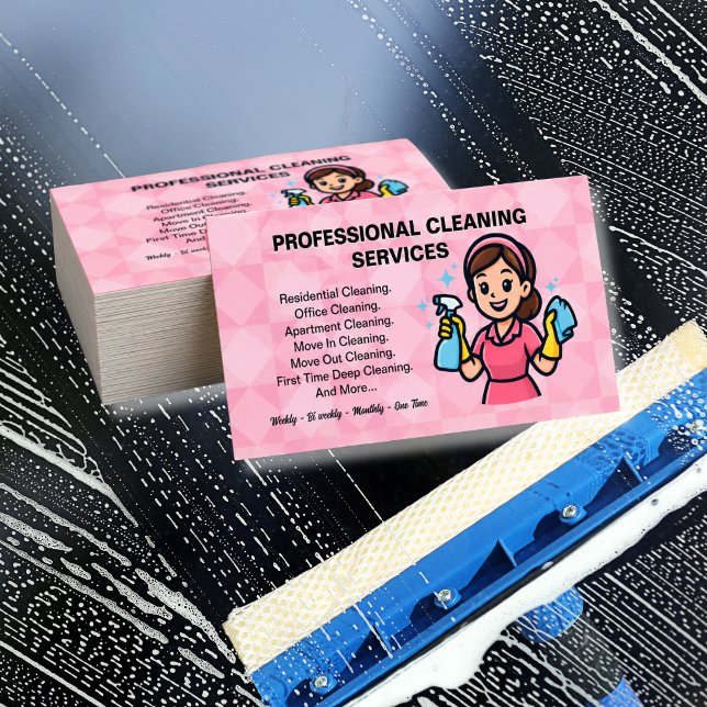 Carte De Visite Service de nettoyage de maison de modèle (Créateur téléchargé)