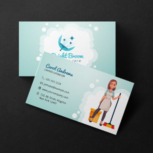Carte De Visite Service de nettoyage de maison étincelant