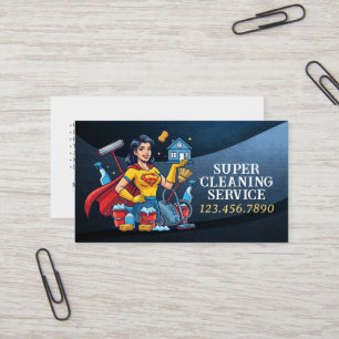 Carte De Visite Service de nettoyage de maison moderne et de ménag