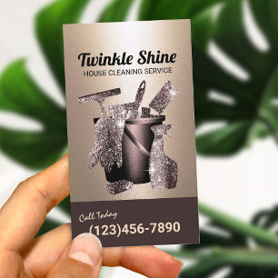 Carte De Visite Service de nettoyage de maison moderne Ménage