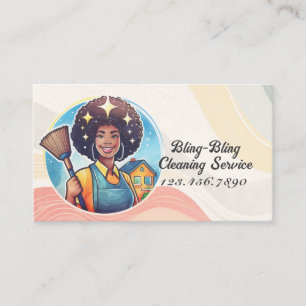Carte De Visite Service de nettoyage de maison moderne ménage