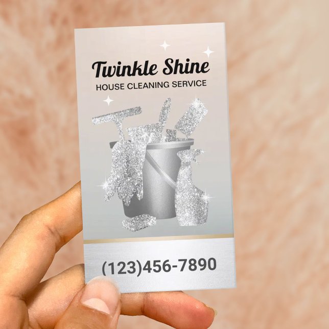 Carte De Visite Service De Nettoyage De Maison Service De Ménage M (Créateur téléchargé)