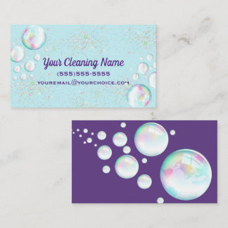 Carte De Visite Service De Nettoyage Des Parties scintillant Migno