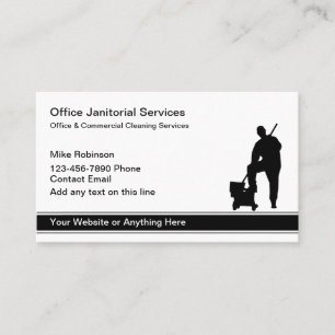 Carte De Visite Service de nettoyage d'Office Budget Simple