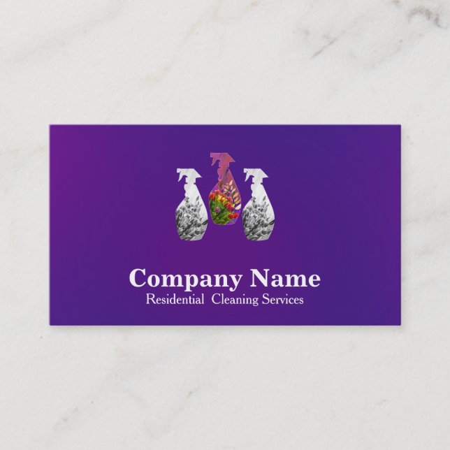 Carte De Visite Service de nettoyage élégant  (Devant)
