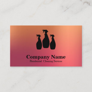 Carte De Visite Service de nettoyage élégant aquarelle pailleté