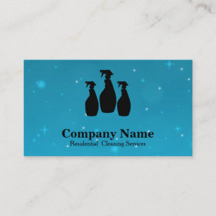 Carte De Visite Service de nettoyage élégant aquarelle pailleté
