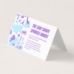 Carte De Visite Service de nettoyage et fournitures de femme de mé