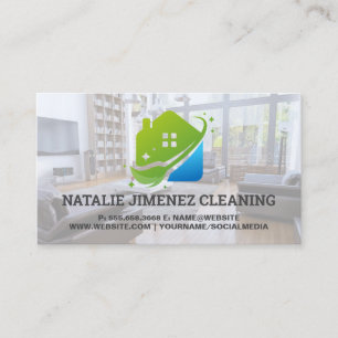 Carte De Visite Service de nettoyage   Logo de l'éditeur de la ser