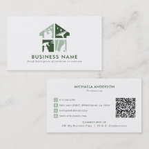 Service de nettoyage Logo moderne et code QR