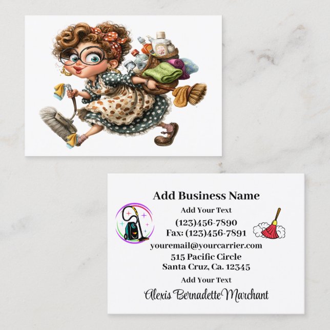 Carte de visite Service de nettoyage Ménage (Devant / Derrière)
