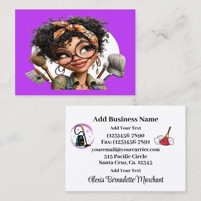 Carte de visite Service de nettoyage Ménage (Devant / Derrière)