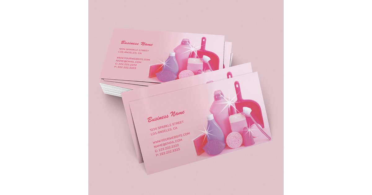 Carte De Visite Service de nettoyage ménager | Zazzle.fr