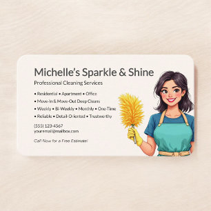 Carte De Visite Service de nettoyage minimaliste
