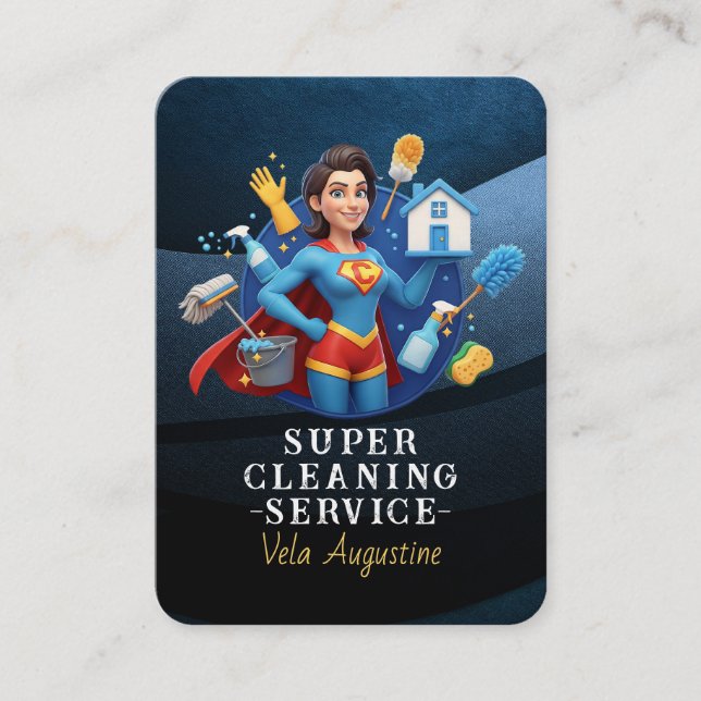 Carte De Visite Service de nettoyage professionnel de maison Entre (Devant)
