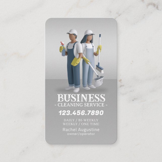Carte De Visite Service de nettoyage professionnel de maison ménag (Devant)
