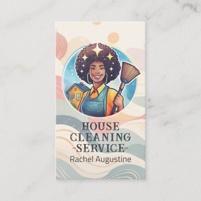 Carte De Visite Service de nettoyage professionnel de maison ménag (Devant)