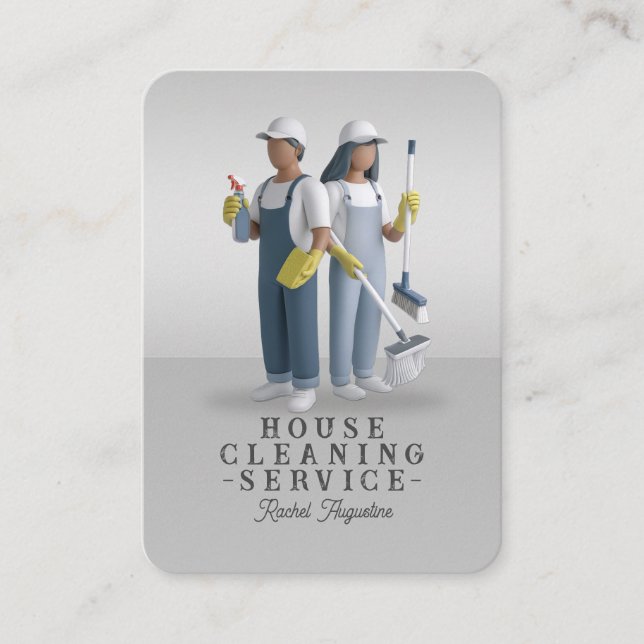 Carte De Visite Service de nettoyage professionnel de maison Ménag (Devant)