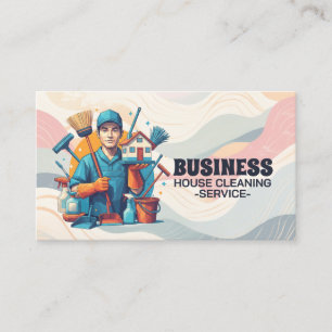 Carte De Visite Service de nettoyage professionnel de maison ménag