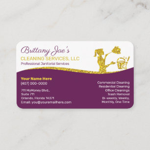 Carte De Visite Service de nettoyage professionnel/entretien ména