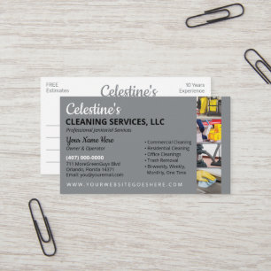Carte De Visite Service de nettoyage professionnel/entretien ména