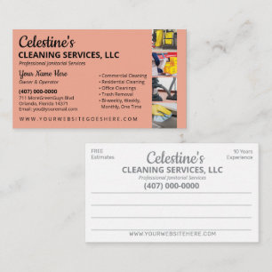 Carte De Visite Service de nettoyage professionnel/entretien ménag