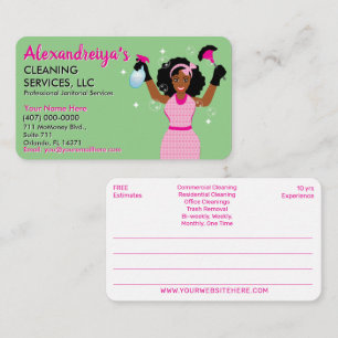 Carte De Visite Service de nettoyage professionnel/entretien ménag